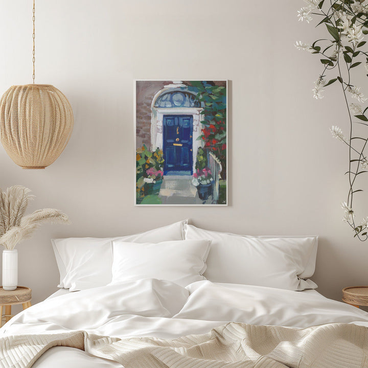 Blue Door - Stretched Canvas, Poster or Fine Art Print I Heart Wall Art