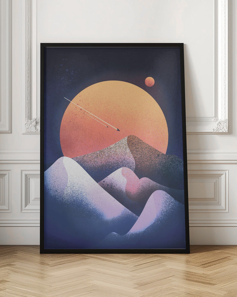 Blue Dunes - Stretched Canvas, Poster or Fine Art Print I Heart Wall Art