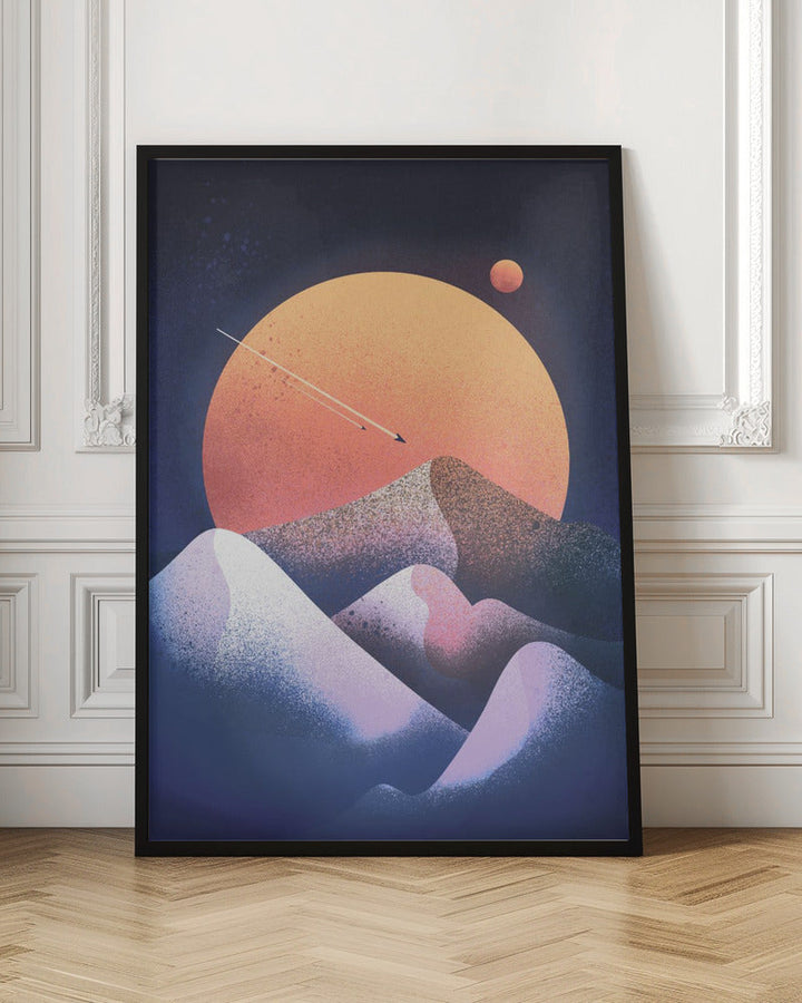 Blue Dunes - Stretched Canvas, Poster or Fine Art Print I Heart Wall Art