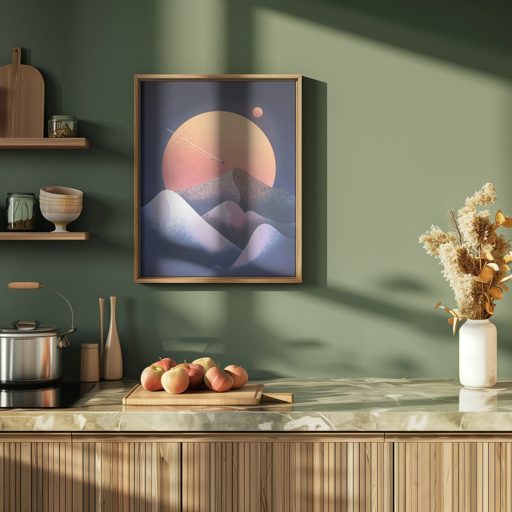 Blue Dunes - Stretched Canvas, Poster or Fine Art Print I Heart Wall Art