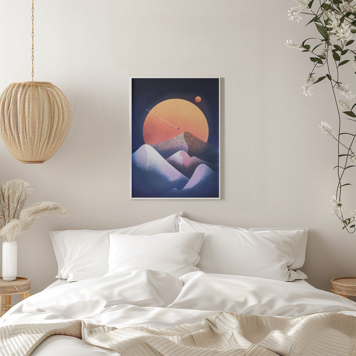 Blue Dunes - Stretched Canvas, Poster or Fine Art Print I Heart Wall Art