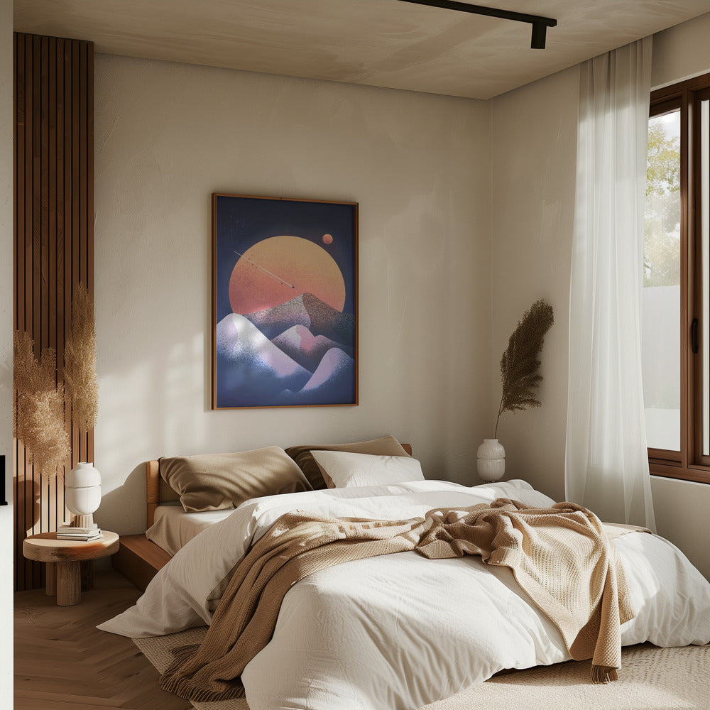 Blue Dunes - Stretched Canvas, Poster or Fine Art Print I Heart Wall Art