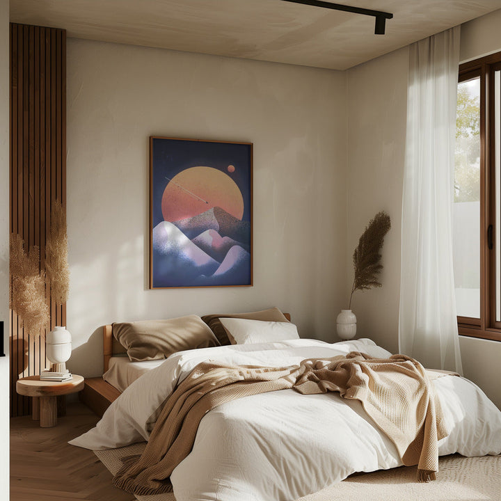 Blue Dunes - Stretched Canvas, Poster or Fine Art Print I Heart Wall Art