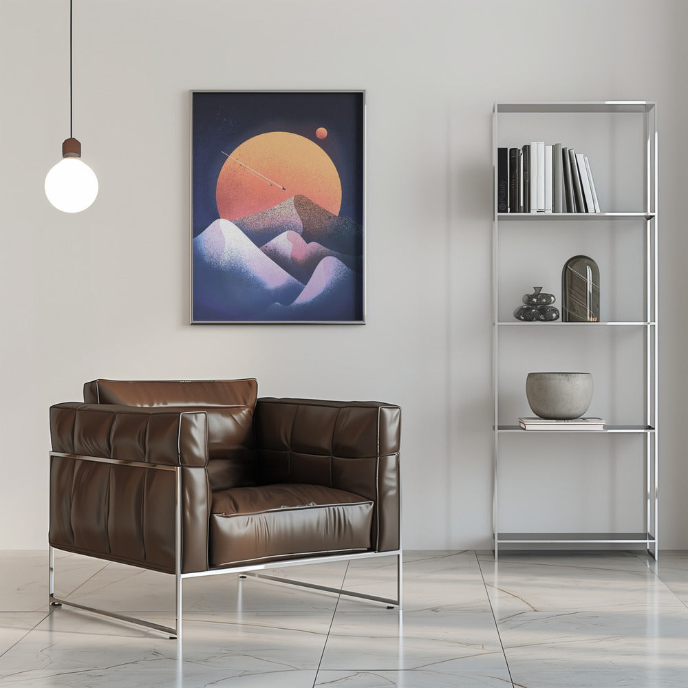 Blue Dunes - Stretched Canvas, Poster or Fine Art Print I Heart Wall Art