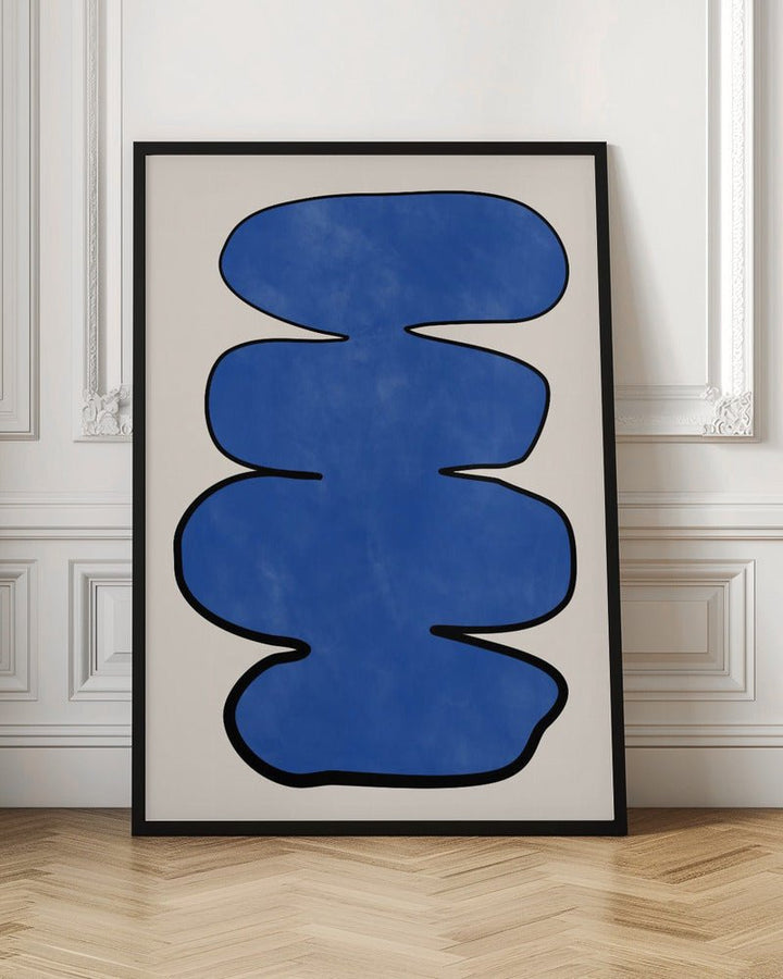 Blue Enigma Shape - Stretched Canvas, Poster or Fine Art Print - I Heart Wall Art - Poster Print, Canvas Print or Framed Art Print
