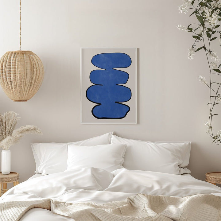 Blue Enigma Shape - Stretched Canvas, Poster or Fine Art Print - I Heart Wall Art - Poster Print, Canvas Print or Framed Art Print