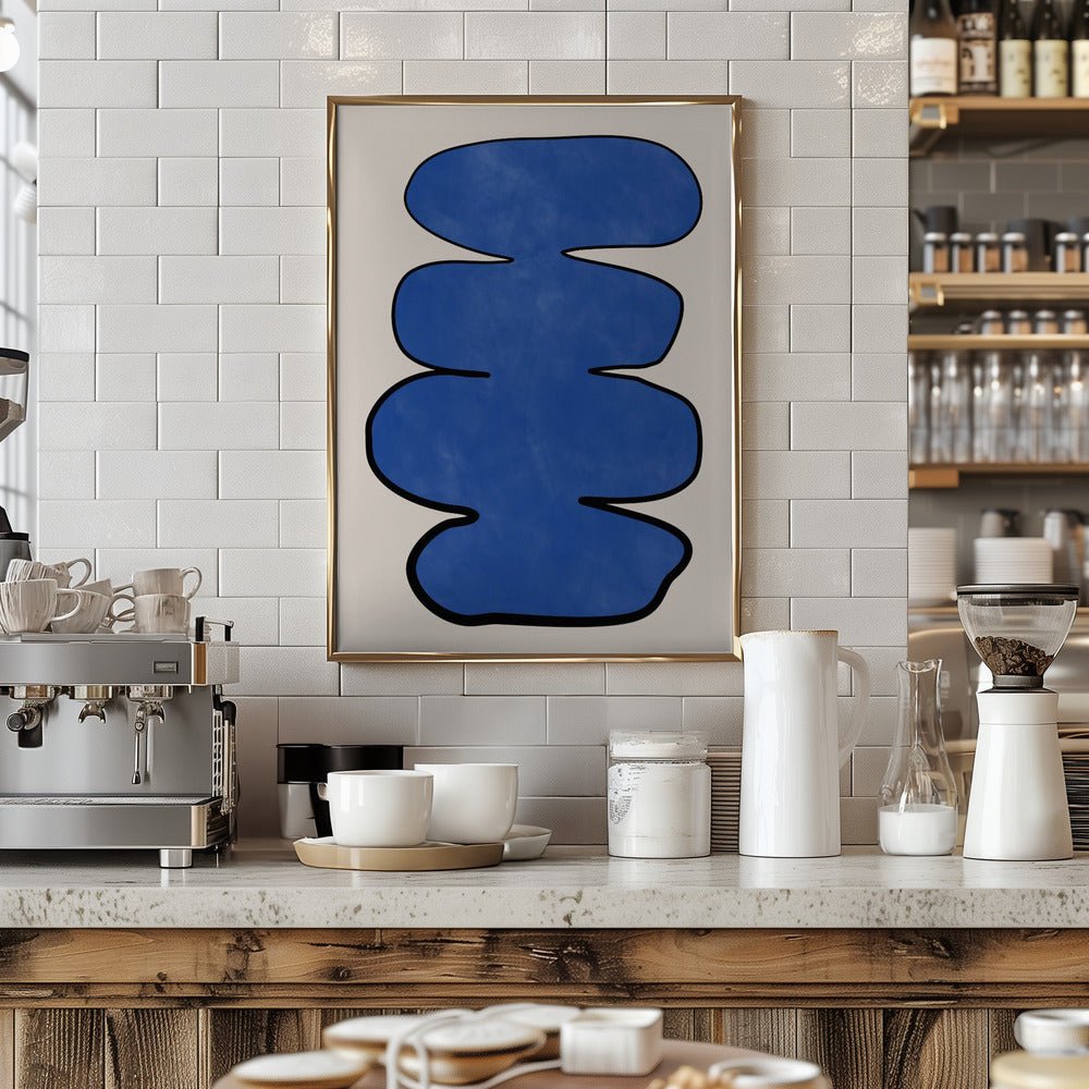 Blue Enigma Shape - Stretched Canvas, Poster or Fine Art Print - I Heart Wall Art - Poster Print, Canvas Print or Framed Art Print