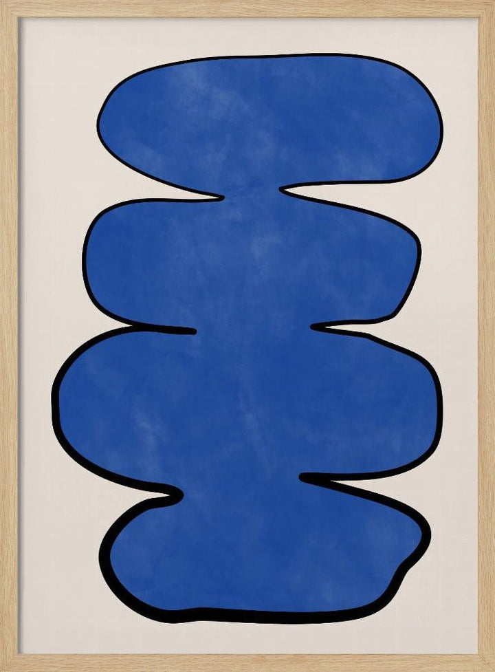Blue Enigma Shape - Stretched Canvas, Poster or Fine Art Print - I Heart Wall Art - Poster Print, Canvas Print or Framed Art Print