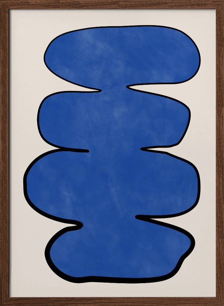 Blue Enigma Shape - Stretched Canvas, Poster or Fine Art Print - I Heart Wall Art - Poster Print, Canvas Print or Framed Art Print