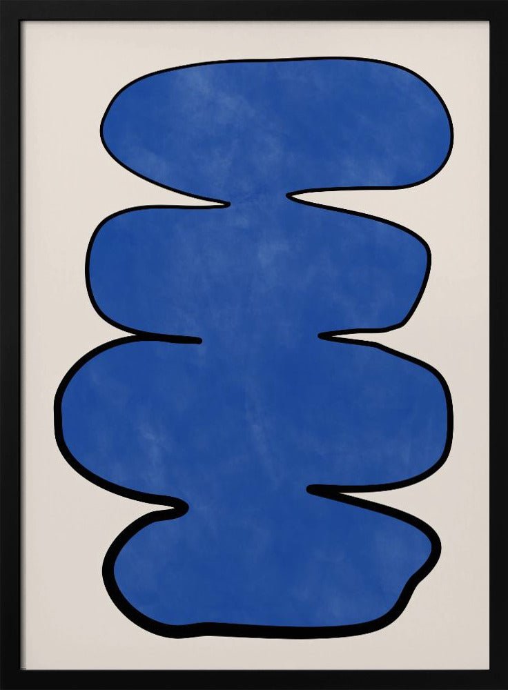 Blue Enigma Shape - Stretched Canvas, Poster or Fine Art Print - I Heart Wall Art - Poster Print, Canvas Print or Framed Art Print