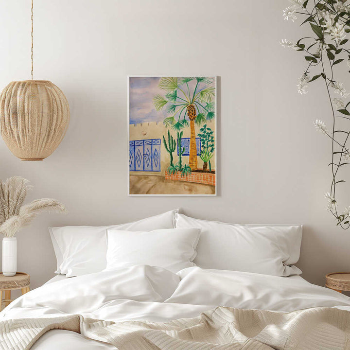 Blue Gate Oasis Garden - Stretched Canvas, Poster or Fine Art Print - I Heart Wall Art - Poster Print, Canvas Print or Framed Art Print