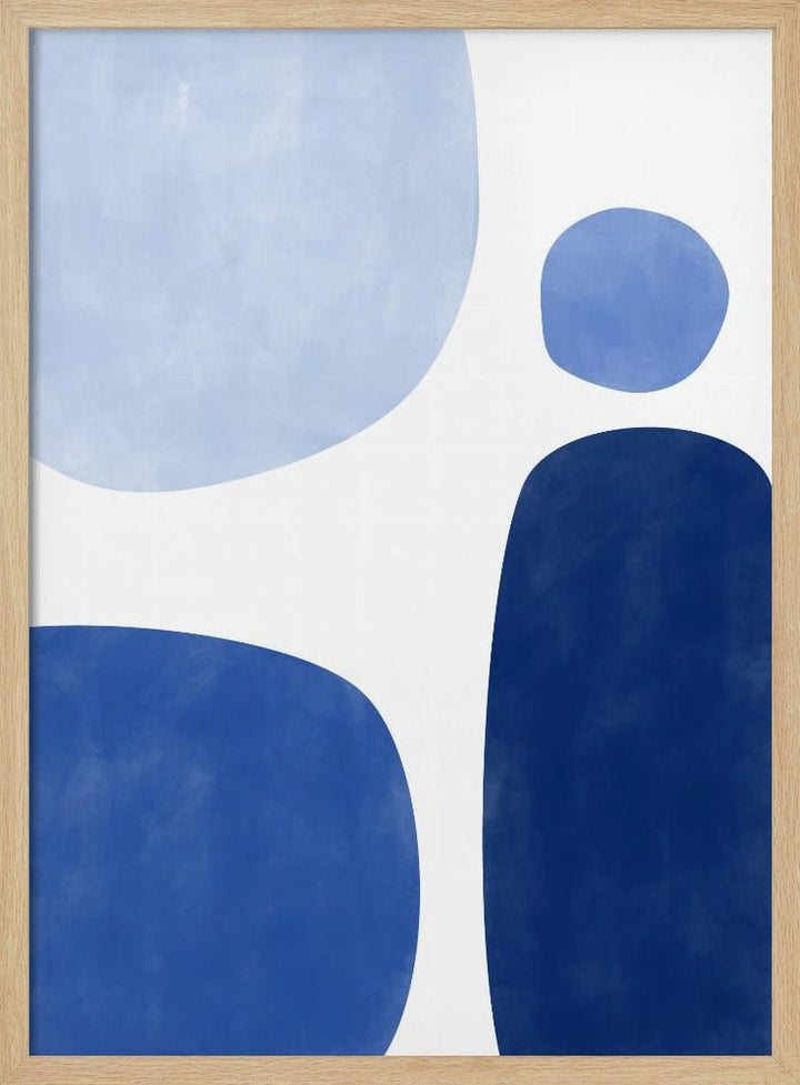 Blue Geometric Flow - Stretched Canvas, Poster or Fine Art Print - I Heart Wall Art - Poster Print, Canvas Print or Framed Art Print