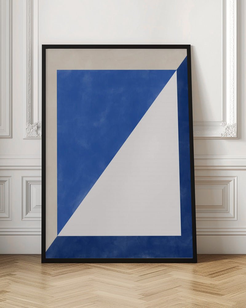 Blue Geometric Play - Stretched Canvas, Poster or Fine Art Print - I Heart Wall Art - Poster Print, Canvas Print or Framed Art Print