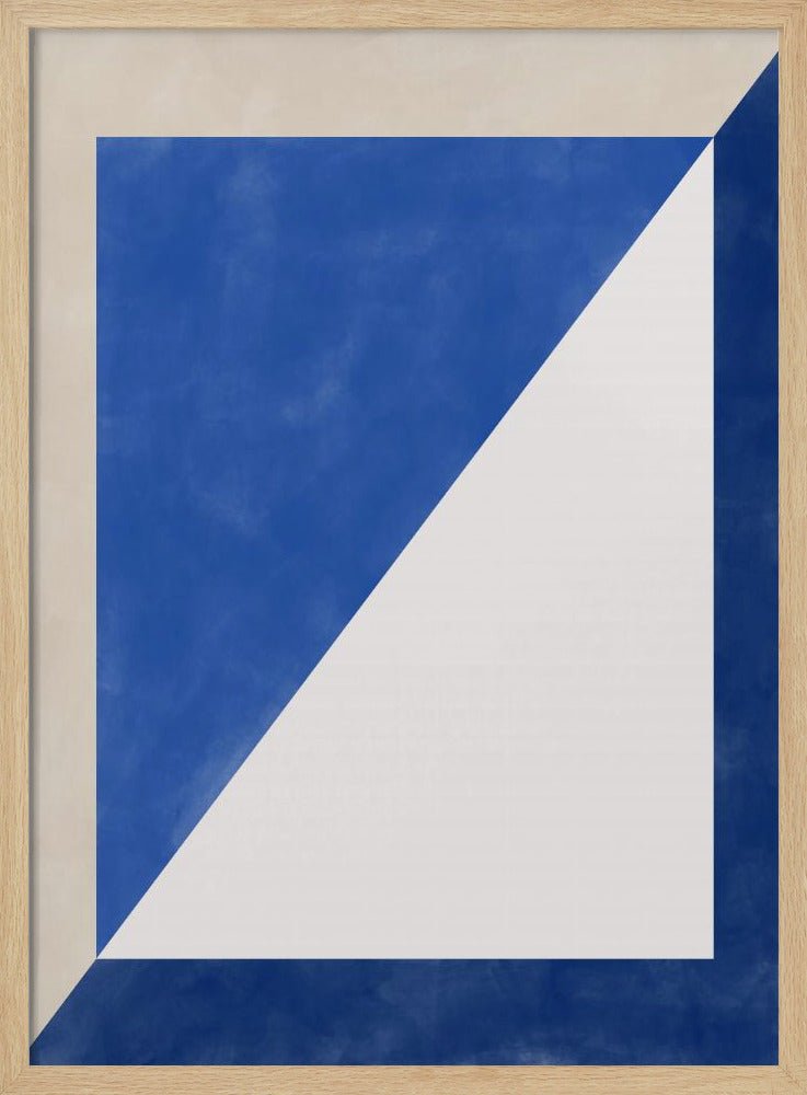 Blue Geometric Play - Stretched Canvas, Poster or Fine Art Print - I Heart Wall Art - Poster Print, Canvas Print or Framed Art Print