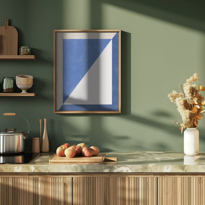 Blue Geometric Play - Stretched Canvas, Poster or Fine Art Print - I Heart Wall Art - Poster Print, Canvas Print or Framed Art Print