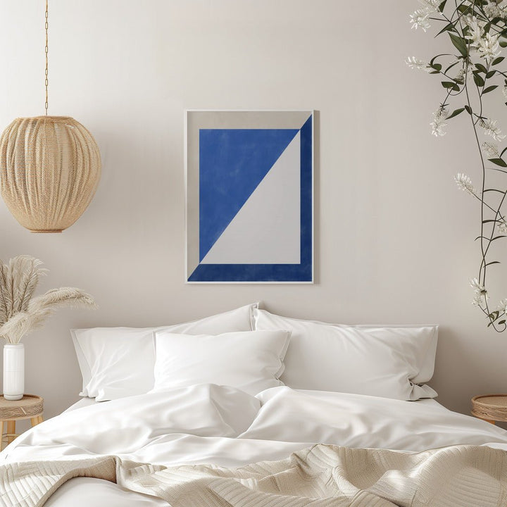 Blue Geometric Play - Stretched Canvas, Poster or Fine Art Print - I Heart Wall Art - Poster Print, Canvas Print or Framed Art Print