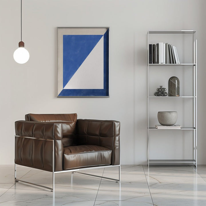 Blue Geometric Play - Stretched Canvas, Poster or Fine Art Print - I Heart Wall Art - Poster Print, Canvas Print or Framed Art Print