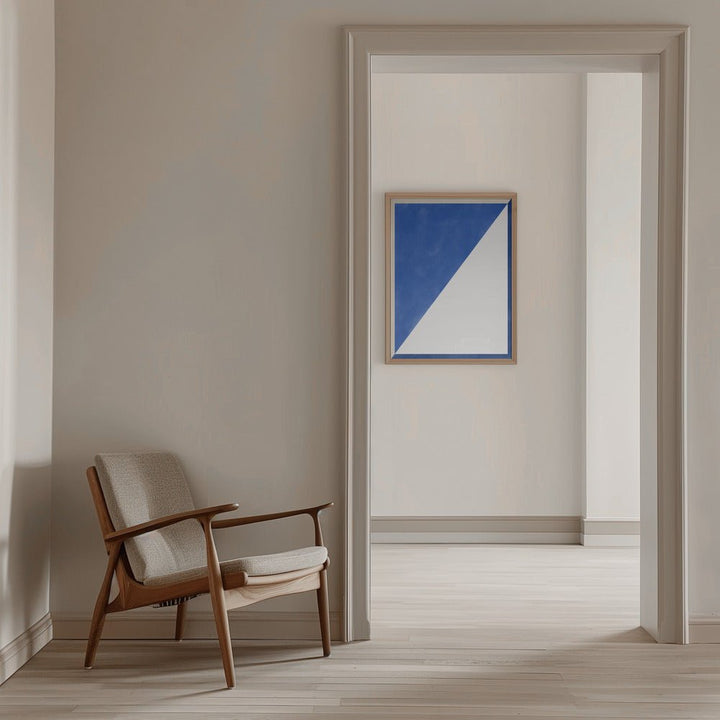 Blue Geometric Play - Stretched Canvas, Poster or Fine Art Print - I Heart Wall Art - Poster Print, Canvas Print or Framed Art Print