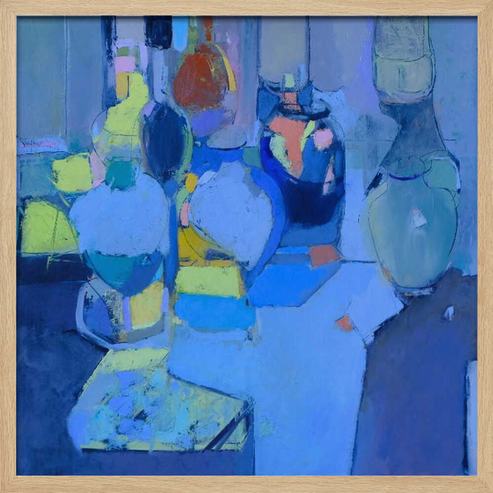 Blue Glass - Square Stretched Canvas, Poster or Fine Art Print - I Heart Wall Art - Poster Print, Canvas Print or Framed Art Print