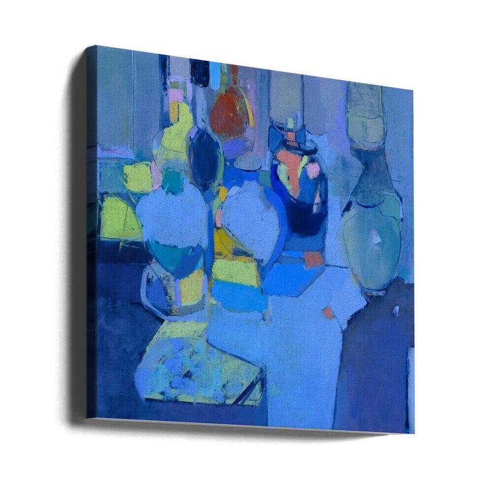 Blue Glass - Square Stretched Canvas, Poster or Fine Art Print - I Heart Wall Art - Poster Print, Canvas Print or Framed Art Print