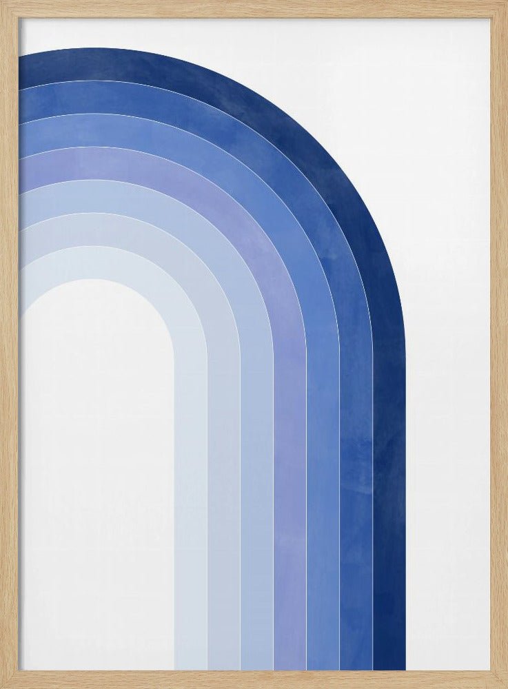 Blue Gradient Arch - Stretched Canvas, Poster or Fine Art Print - I Heart Wall Art - Poster Print, Canvas Print or Framed Art Print