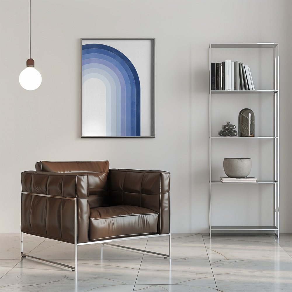 Blue Gradient Arch - Stretched Canvas, Poster or Fine Art Print - I Heart Wall Art - Poster Print, Canvas Print or Framed Art Print