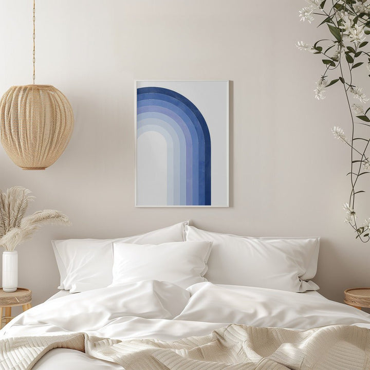 Blue Gradient Arch - Stretched Canvas, Poster or Fine Art Print - I Heart Wall Art - Poster Print, Canvas Print or Framed Art Print