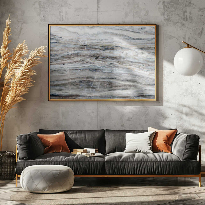 Blue Gray Onyx Layers - Stretched Canvas, Poster or Fine Art Print - I Heart Wall Art - Poster Print, Canvas Print or Framed Art Print