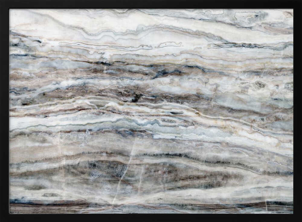 Blue Gray Onyx Layers - Stretched Canvas, Poster or Fine Art Print - I Heart Wall Art - Poster Print, Canvas Print or Framed Art Print