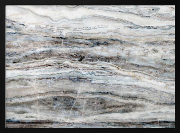 Blue Gray Onyx Layers - Stretched Canvas, Poster or Fine Art Print - I Heart Wall Art - Poster Print, Canvas Print or Framed Art Print