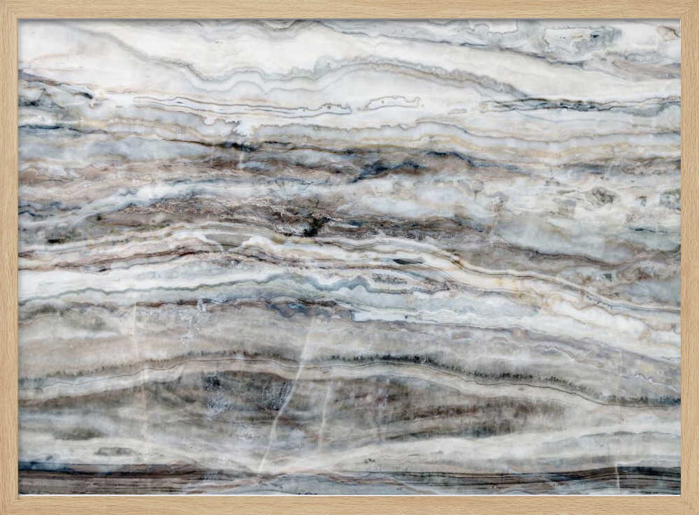 Blue Gray Onyx Layers - Stretched Canvas, Poster or Fine Art Print - I Heart Wall Art - Poster Print, Canvas Print or Framed Art Print