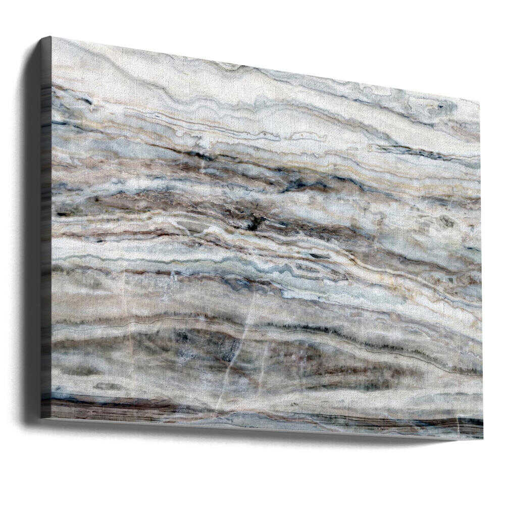 Blue Gray Onyx Layers - Stretched Canvas, Poster or Fine Art Print - I Heart Wall Art - Poster Print, Canvas Print or Framed Art Print