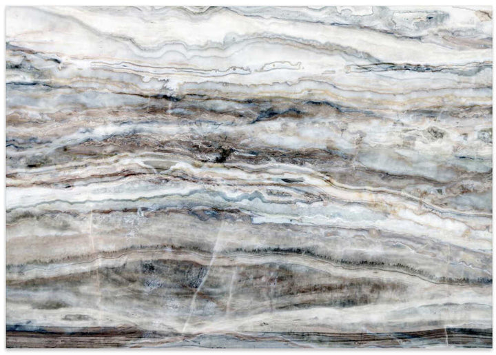 Blue Gray Onyx Layers - Stretched Canvas, Poster or Fine Art Print - I Heart Wall Art - Poster Print, Canvas Print or Framed Art Print
