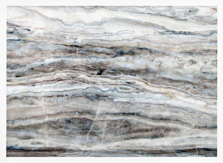 Blue Gray Onyx Layers - Stretched Canvas, Poster or Fine Art Print - I Heart Wall Art - Poster Print, Canvas Print or Framed Art Print