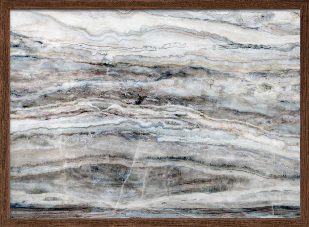 Blue Gray Onyx Layers - Stretched Canvas, Poster or Fine Art Print - I Heart Wall Art - Poster Print, Canvas Print or Framed Art Print