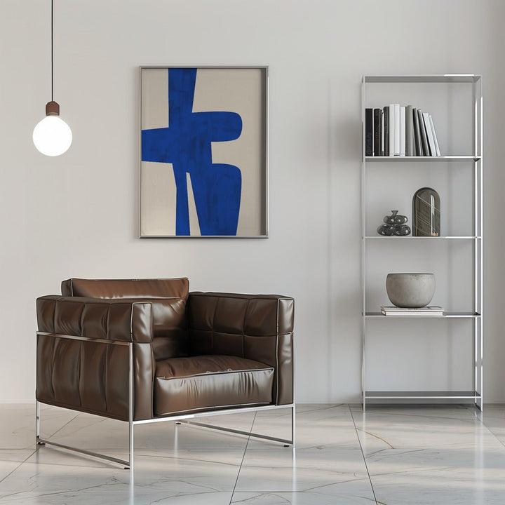 Blue Harmony Shape - Stretched Canvas, Poster or Fine Art Print - I Heart Wall Art - Poster Print, Canvas Print or Framed Art Print