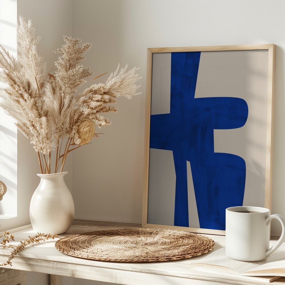 Blue Harmony Shape - Stretched Canvas, Poster or Fine Art Print - I Heart Wall Art - Poster Print, Canvas Print or Framed Art Print