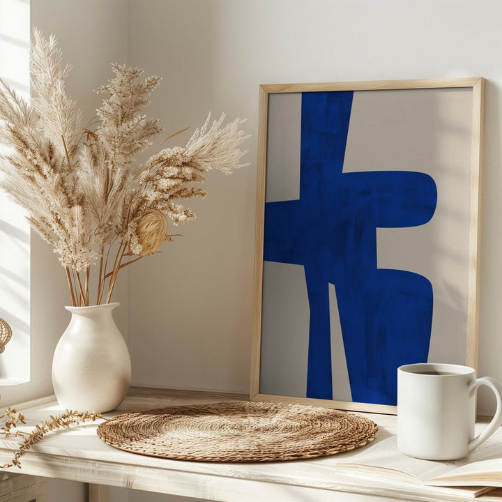 Blue Harmony Shape - Stretched Canvas, Poster or Fine Art Print - I Heart Wall Art - Poster Print, Canvas Print or Framed Art Print