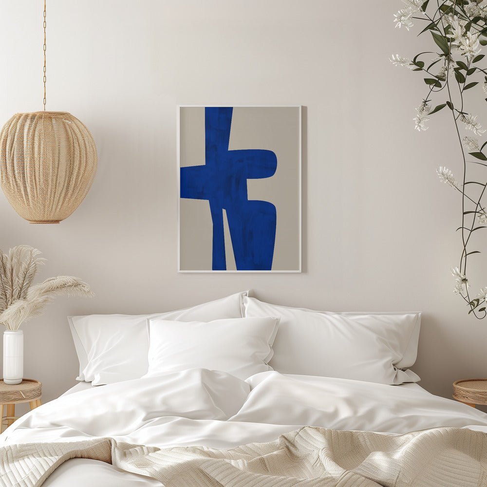 Blue Harmony Shape - Stretched Canvas, Poster or Fine Art Print - I Heart Wall Art - Poster Print, Canvas Print or Framed Art Print