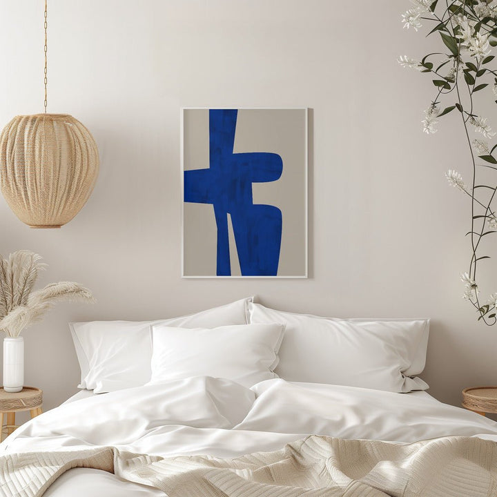 Blue Harmony Shape - Stretched Canvas, Poster or Fine Art Print - I Heart Wall Art - Poster Print, Canvas Print or Framed Art Print