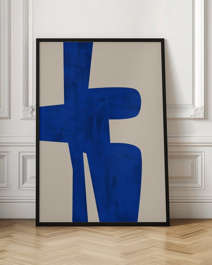 Blue Harmony Shape - Stretched Canvas, Poster or Fine Art Print - I Heart Wall Art - Poster Print, Canvas Print or Framed Art Print