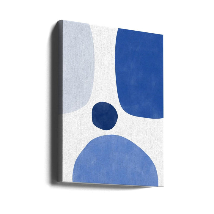 Blue Harmony Shapes - Stretched Canvas, Poster or Fine Art Print - I Heart Wall Art - Poster Print, Canvas Print or Framed Art Print