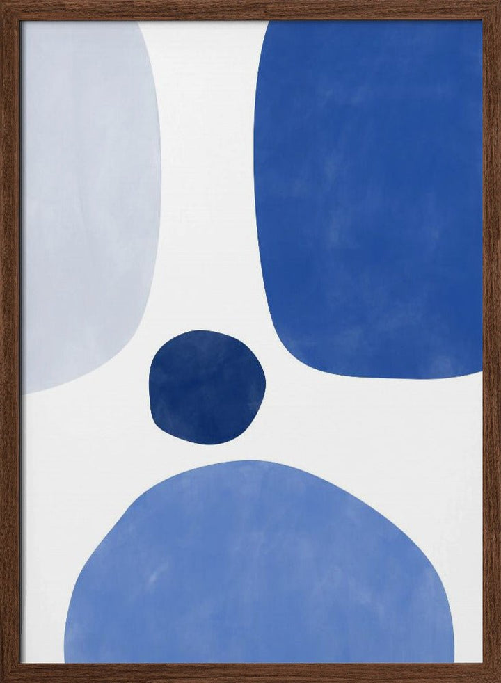 Blue Harmony Shapes - Stretched Canvas, Poster or Fine Art Print - I Heart Wall Art - Poster Print, Canvas Print or Framed Art Print