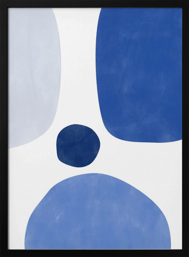 Blue Harmony Shapes - Stretched Canvas, Poster or Fine Art Print - I Heart Wall Art - Poster Print, Canvas Print or Framed Art Print