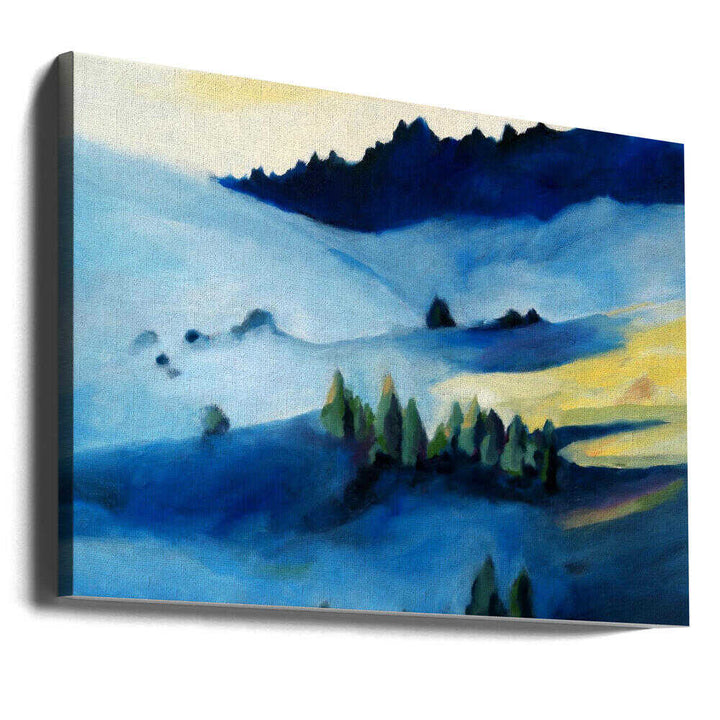 Blue Hillside - Stretched Canvas, Poster or Fine Art Print - I Heart Wall Art - Poster Print, Canvas Print or Framed Art Print
