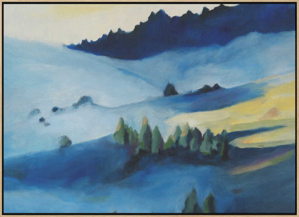 Blue Hillside - Stretched Canvas, Poster or Fine Art Print - I Heart Wall Art - Poster Print, Canvas Print or Framed Art Print
