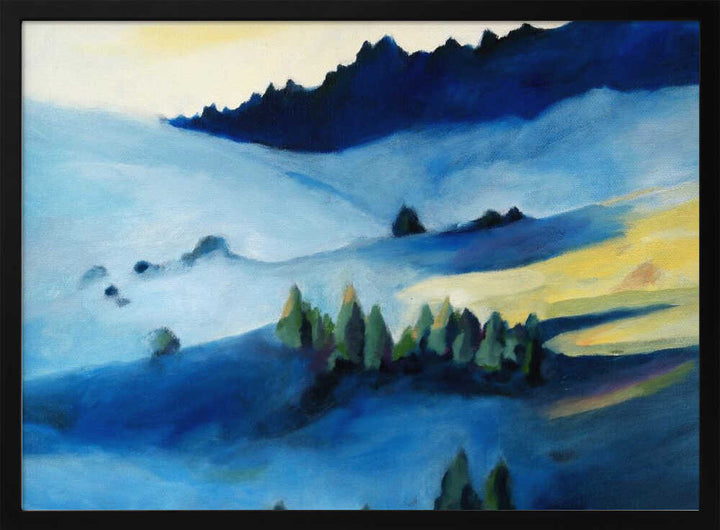 Blue Hillside - Stretched Canvas, Poster or Fine Art Print - I Heart Wall Art - Poster Print, Canvas Print or Framed Art Print