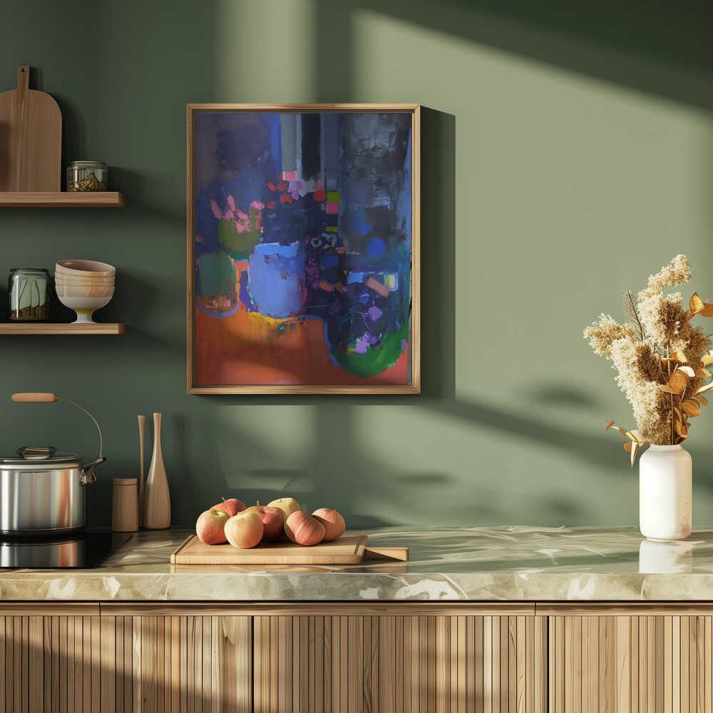 Blue Jug - Stretched Canvas, Poster or Fine Art Print - I Heart Wall Art - Poster Print, Canvas Print or Framed Art Print