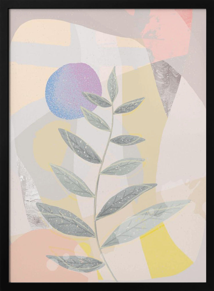 Blue Moon and Leaves - Stretched Canvas, Poster or Fine Art Print I Heart Wall Art