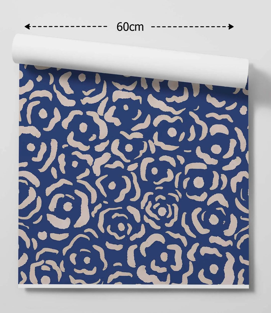 Blue Roses - Blue Rose Floral Peel and Stick Removable Wallpaper - I Heart Wall Art